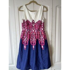 Lilly Pulitzer Eryn Shift Dress Chorus Girl Print Size 12 Lined EUC